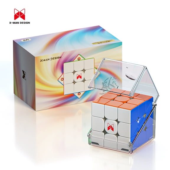 QiYi X-Man Tornado V3M 3x3 Premium  Pioneer UV Magic Cube Magnetic Speed Cube QY 3x3   Stickerless  Magic Cube Pioneer Version Puzzle Cube