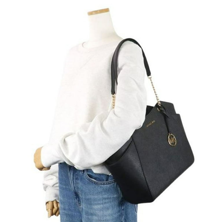 black leather jet set travel tote bag Michael Kors Women's Medium Top-Zip Tote, Gold-Tone Hardware/Leather, : Clothing, Shoes & Jewelry Spacious Chic Leather Design Old Trend Ixia Jet-Set Tote,