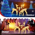 thumbnail image 7 of Bright Christmas Outdoor Decoration, 3PC Lighted 2D Reindeer Family, Pre-Lit Light Up Deer Set, Waterproof Outdoor Christmas Deer Decorations for Yard Patio Lawn Garden Party, 7 of 7