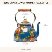 MacKenzie-Childs Flower Market 2 Quart Tea Kettle - Lapis