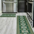 Green Kitchen Rugs Sets of 2, Green Kitchen Mat Washable NonSlip