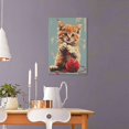 thumbnail image 5 of 16x24 inch Canvas Hanging Picture Cat And Knitting Wool Ball,Indoor Home Living Room,Cat'S Nest,Bedroom Wall Decor Poster,Gift For Cat Lovers,Modern Style Cat And Knitting Wool Ball Paintings, 5 of 6