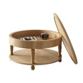 thumbnail image 6 of ChenyueFurn 31.5" Round Storage Coffee Table for Living Room,Natural, 6 of 10