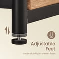 thumbnail image 5 of LEDREM 3-Tier Tall End Table, Small Side Table with Open Shelves for Living Room, Bedroom and Office, Camel Brown and Classic Black, 5 of 7