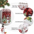 thumbnail image 6 of Christmas Shower Curtain, Winter Snowman Xmas Trees Balls Red Black Plaid Waterproof Fabric Shower Curtains with 12 Hooks, Bathroom Curtain Set for Bathroom Accessories Decor, 48 x 72 Inches, 6 of 9