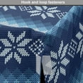 thumbnail image 4 of Winter Dog Crate Cover, Traditional Scandinavian Needlework Inspired Pattern Jacquard Flakes Knitting Theme, Easy to Use Pet Kennel Cover for Dogs, 35" x 23" x 27", Blue White, by Ambesonne, 4 of 6