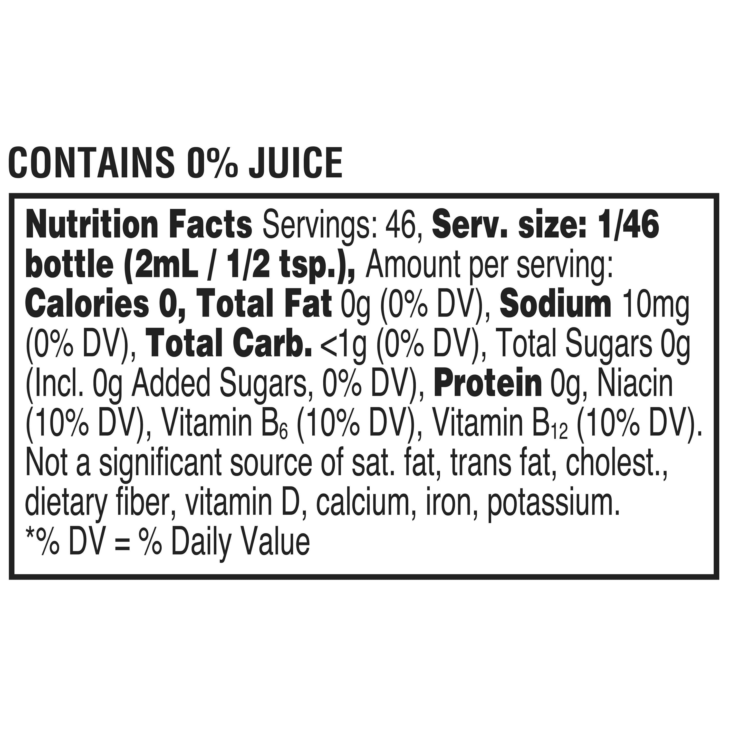 Great Value Energy Black Cherry Water Drink Enhancer, 3.11 fl oz Bottle