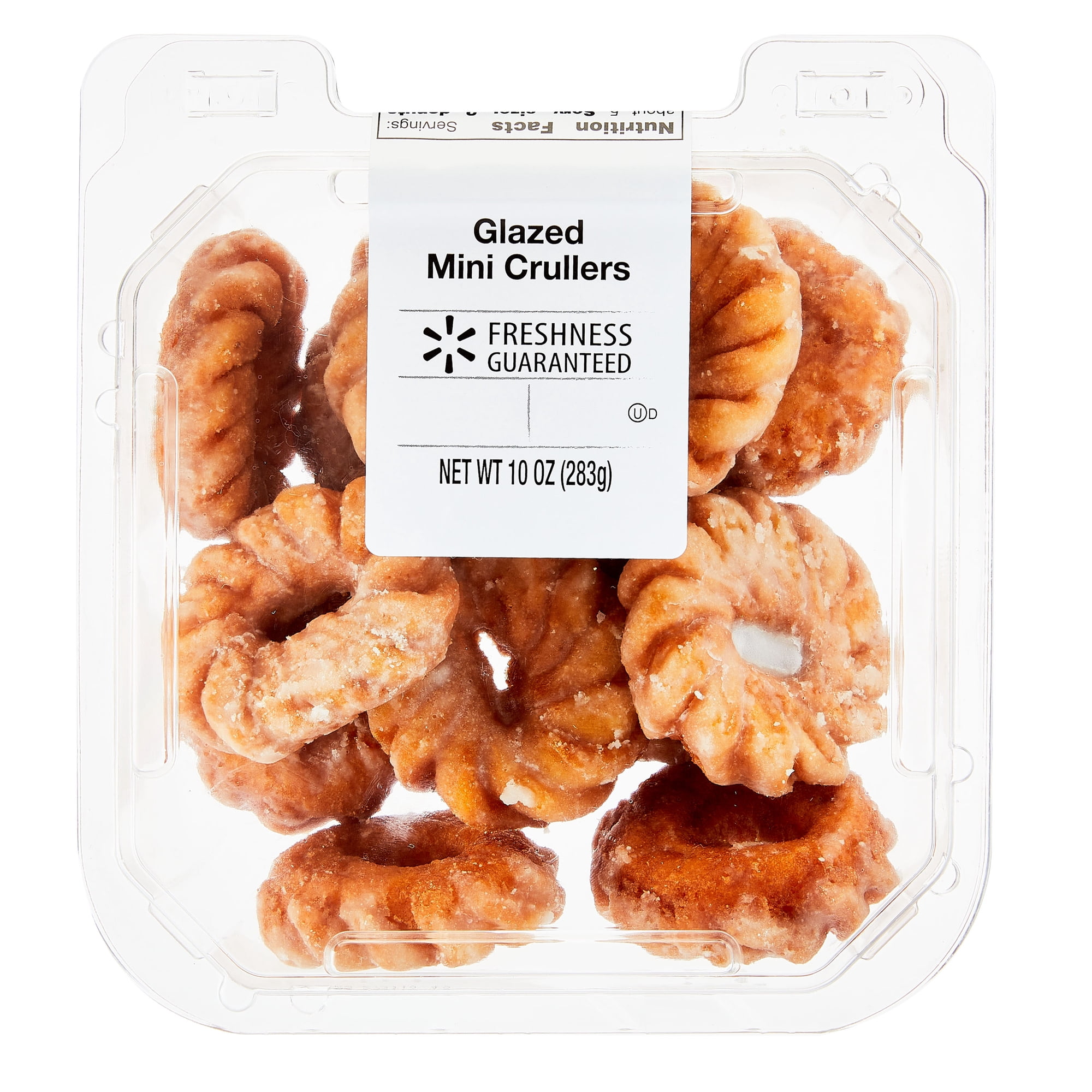 Freshness Guaranteed Glazed Mini Crullers, 10 oz Clamshell, 10 Count (Shelf-Stable)