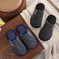 thumbnail image 6 of House Slippers for Men Thick Memory Foam Slip On House Shoes Warm Relaxation Non Slip Comfortable Casual Indoor Outdoor Mens Slipper Size 47, 6 of 9
