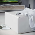 thumbnail image 3 of Accent Chair Ottoman, Velvet, White, Modern Contemporary Urban Design, Living Lounge Room Hotel Lobby Hospitality, 3 of 7