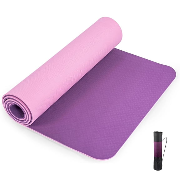 Behome Yoga Mat Non Slip, Anti-Tear 1/3" Exercise Mat with Strap and Storage Bag, 72” x 24” Thick Fitness Mat for Pilates, Stretching, Floor & Fitness Workouts