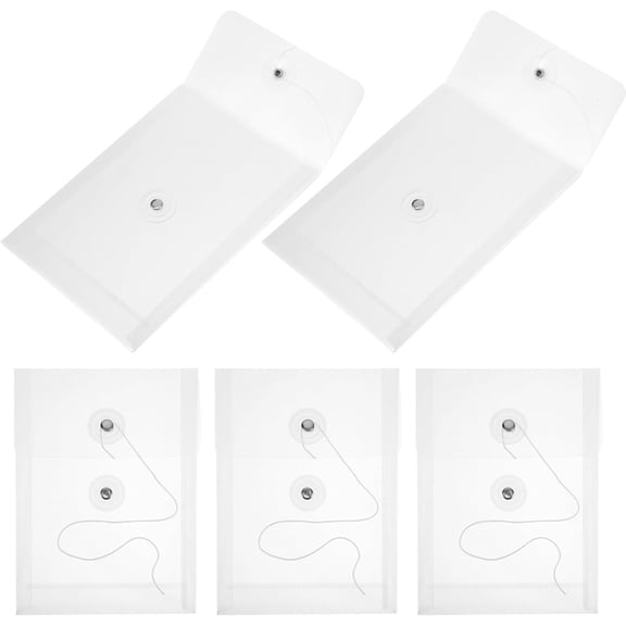5-Pack A6 Mini Document File Pockets, Reusable File Sleeves for Office and School, Practical Paper Organizer for Invoices and Documents