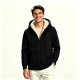 thumbnail image 2 of ClodeEU Men's Fleece Hoodie Jacket, Midweight Winter Zip Up Sweatshirt Outwear Jackets,Big and Tall ,Size S-5XL, 2 of 4