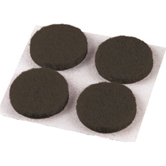 Shepherd Hardware 9959 Furniture Pad, Felt Cloth, Brown, 3/4 in Dia, Round