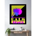 thumbnail image 2 of Palm Beach Retro Poster Wall Art, Modern Wall Decor For Living Room Bedroom, 12x18 UNFRAMED, 2 of 3