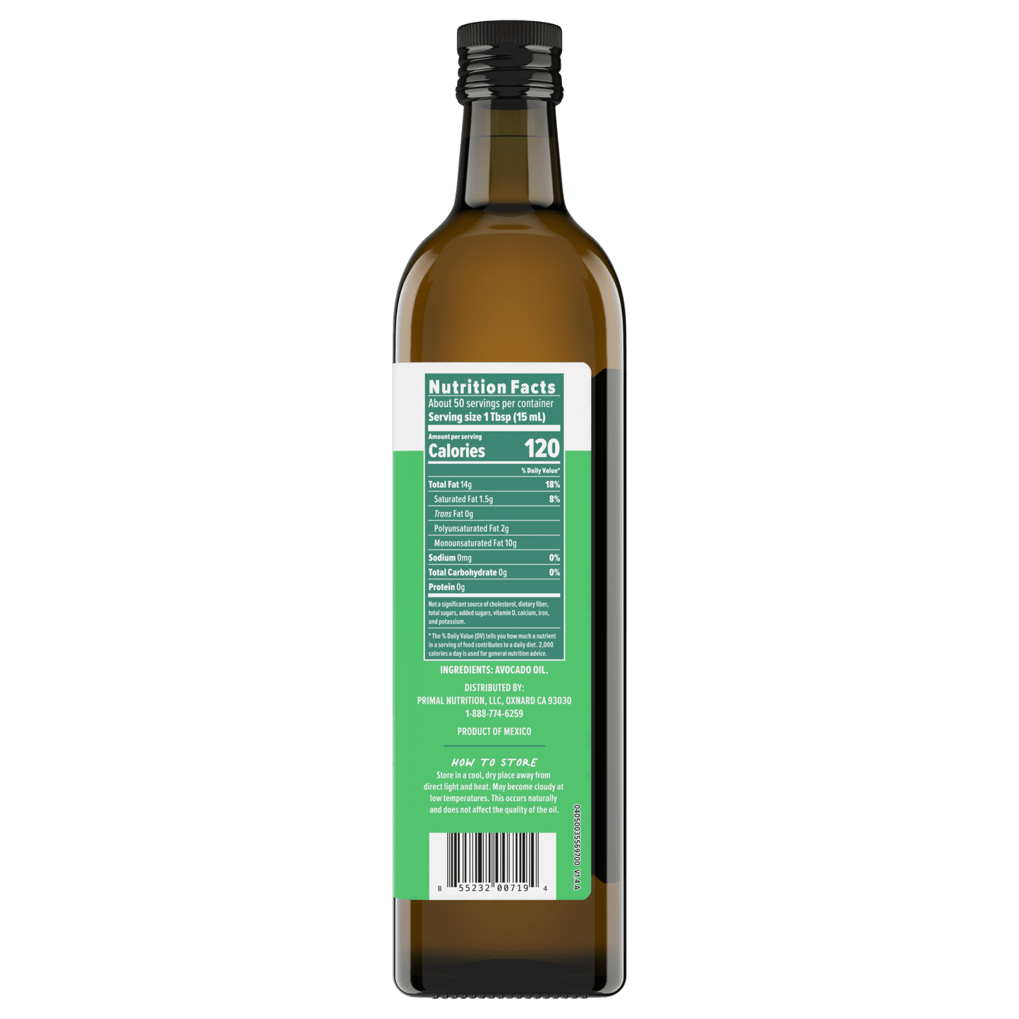Pack of 6, Primal Kitchen Avocado Oil, 750 mL