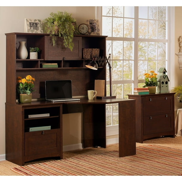 Copper Grove Plovdiv Corner Desk with Hutch and Lateral
