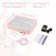 thumbnail image 7 of Unique Bargains Nail Dust Collector with Lamp Nail Vacuum Dust Collector Kit Low Noise Nail Fan Dust Collector Pink, 7 of 7