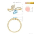 thumbnail image 5 of ANGARA Natural Aquamarine and Diamond Bypass Ring with Leaf Motif in 14K Yellow Gold for Women (Size-7x5mm) | March Birthstone, Birthday, Anniversary, Jewelry Gift for Women | Natural Aquamarine Ring, 5 of 10