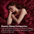 thumbnail image 3 of TURKIO Satin Sheet King Silk Sheets, Burgund Bed Sheet Deep Pocket Bed Flat Fitted Sheet,4-Pieces, 3 of 7