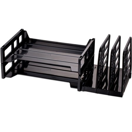 UPC 042491261522 product image for Officemate Recycled Combination 3-Compartment Sorter with 2 Letter Trays, Plasti | upcitemdb.com