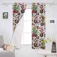 thumbnail image 3 of Hokiten Christmas Blackout Curtains | Light Blocking Print Window Curtains, Western Cow Cactus Xmas Balls Botanical Thermal Insulated Window Drapes for Living Room Kitchen (2 Panels, 104"W x 63"L), 3 of 7