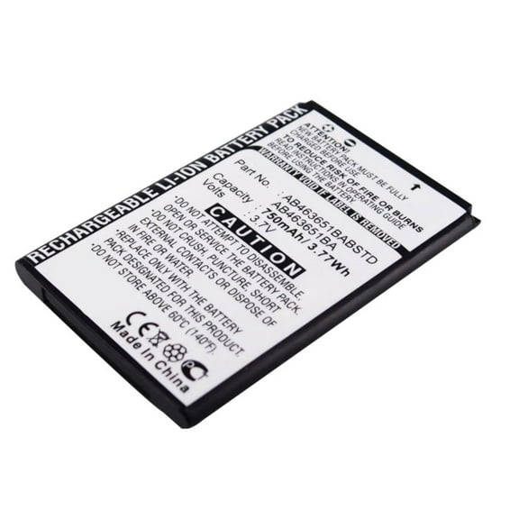 Batteries N Accessories BNA-WB-L3958 Cell Phone Battery - Li-ion, 3.7, 750mAh, Ultra High Capacity Battery - Replacement for Samsung AB463651BA Battery