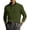 Army-Green, variant on Mens Shirts Casual Button Down Stand Collar long Sleeve Henley Pullover Sweatshirt Polo Shirts