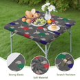 thumbnail image 4 of Dachshund Footprint Square Fitted Tablecloth with Elastic Edge,Square Table Cover,Washable Elastic Table Cover for Home Kitchen Party Decor 36"x36", 4 of 6