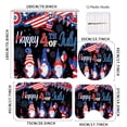 thumbnail image 3 of Deals Rideau de Douche Jour de l'Indépendance Ensemble de 4 Pcs Rideau de Douche Imperméable Jour de l'Indépendance Américain Tapis de Sol Absorbant Tapis de Toilette Ensemble de Rideau de Douche, 3 of 6