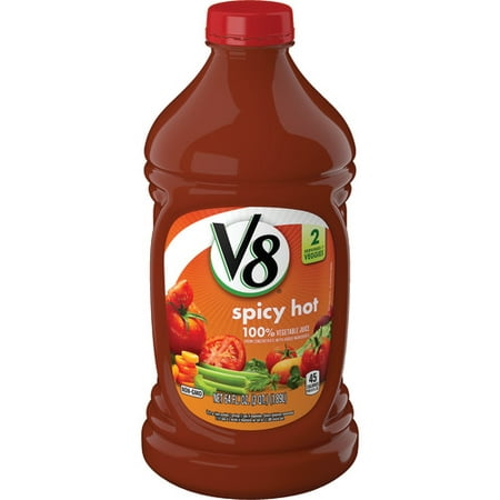 (2 Pack) V8 100% Vegetable Juice, Spicy Hot, 64 oz.
