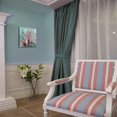 thumbnail image 4 of Pink Flower Canvas Wall Art Florals Abstract Picture Teal Turquoise Watercolor Peach Bloosom Painting Artwork Framed for Bathroom Nursery Living Room Bedroom Kitchen Home Office Decor 14"x14", 4 of 6