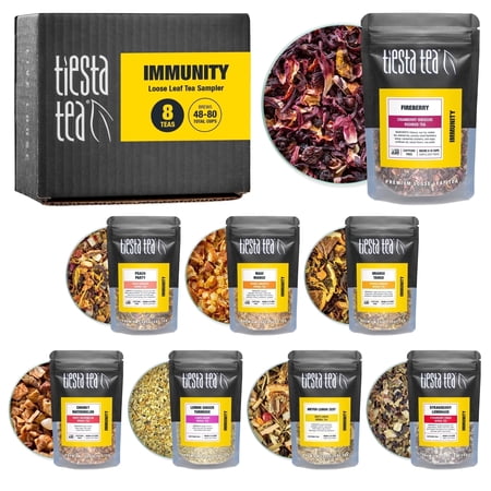 Tiesta Tea Herbal & Rooibos Dry Flight Sampler - Caffeine Free Premium Loose Leaf Tea Sample Set with Exotic Flavors