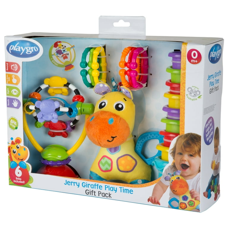 Playgro Jerry Giraffe Play Time Gift Pack Baby Toy Gift Pack 17 Piece Set 6 Months and Up