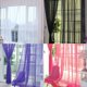 Couleur Unie Mariage Organdy Maison Décor Porte Fenêtre Tulle Voile Drapé Rideau Coloré Transparent – image 4 sur 10