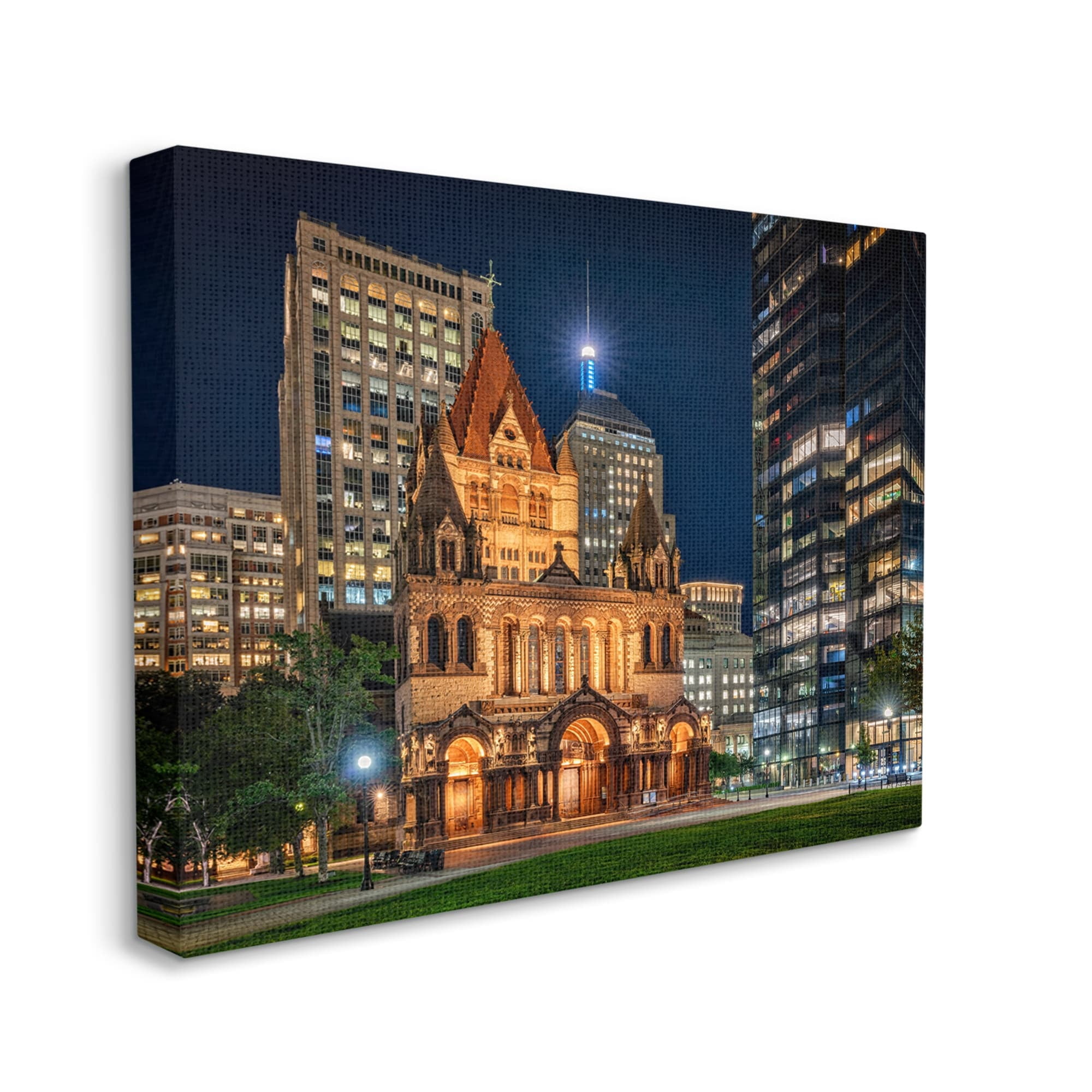 Stupell Urban Cityscape Architecture Buildings Landscape Photography Gallery Wrapped Canvas Print Wall Art