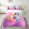 thumbnail image 2 of YST Girly Butterfly Bedding Set, 7-Piece, Boho Floral, King, 2 of 4
