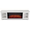 thumbnail image 6 of Real Flame Benjamin 81" Landscape Electric Fireplace TV Stand in White, 6 of 6