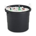 thumbnail image 6 of Homz 18 Gallon Utility Storage Buckets with Rope Handles, Black, (2 Pack), 6 of 8