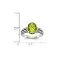 thumbnail image 3 of Ladies Natural Peridot Ring in Sterling Silver with 14K Gold Accents for Women, 3 of 6