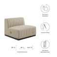 thumbnail image 7 of Modular Sofa Chair, Beige Black, Fabric, French Living Lounge Cafe Lobby Hospitality Restaurant, Modern Contemporary HB33743, 7 of 7
