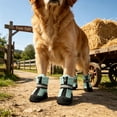 thumbnail image 4 of 4 Pcs Waterproof Dog Shoes with Reflective Straps, Breathable Non-Slip Boots for Large Dogs, Paw Protection for Daily Walking, 4 of 6