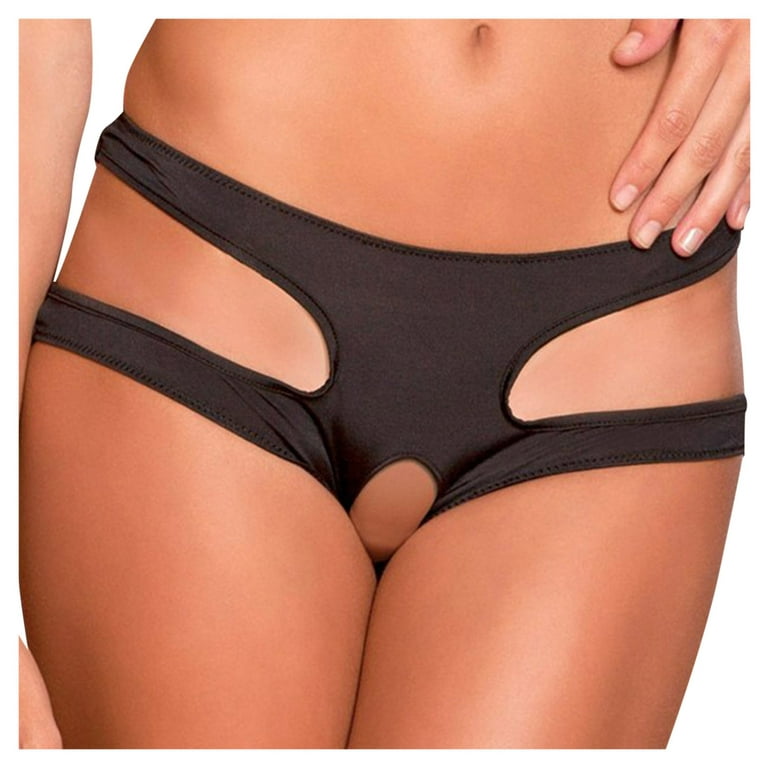 Fashion Plus Size Ladies Sexy Underwear Panties Open Crotch Thong