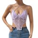 thumbnail image 1 of Sexy Halter Tops Women Going Out Tops Deep V Neck for Tank Tops Sleeveless Backless Cami Crop for Vacation Club Party Da Purple L, 1 of 4