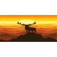 thumbnail image 4 of Antlers Piggy Bank, Deer at Sunset Adventure Wildlife Panoramic Valley Hill Silhouette, Ceramic Coin Bank Money Box for Cash Saving, 3.6" X 3.2", Burnt Sienna Marigold, by Ambesonne, 4 of 4