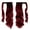 Dark Red, variant on Ruanlalo Women\'s Beauty Long Wavy Ponytail Wigs Clip in Pony Tail Hair Piece Extension Light Blond