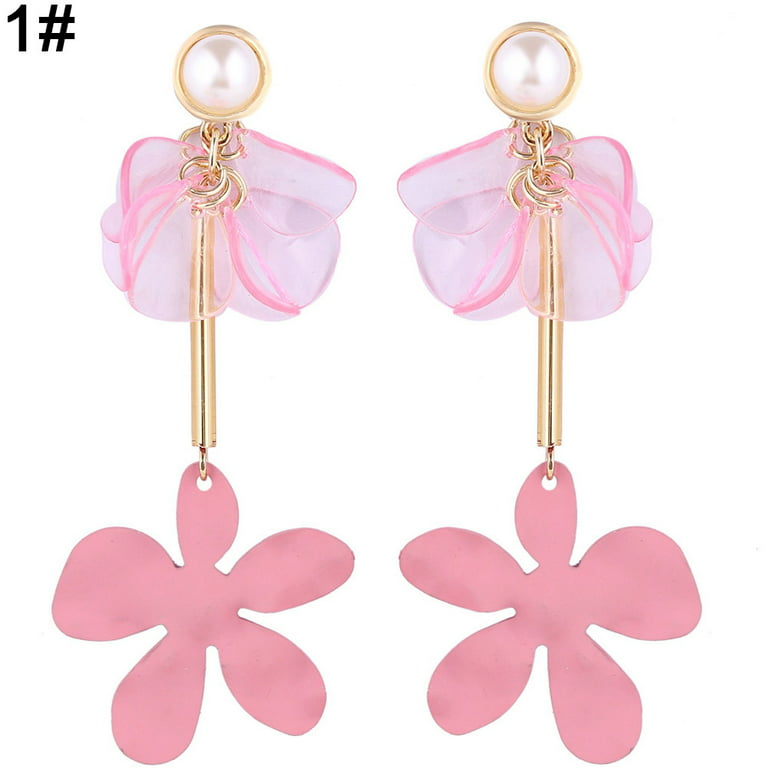 Cherry Blossom Jewelry, Resin Flower Earrings
