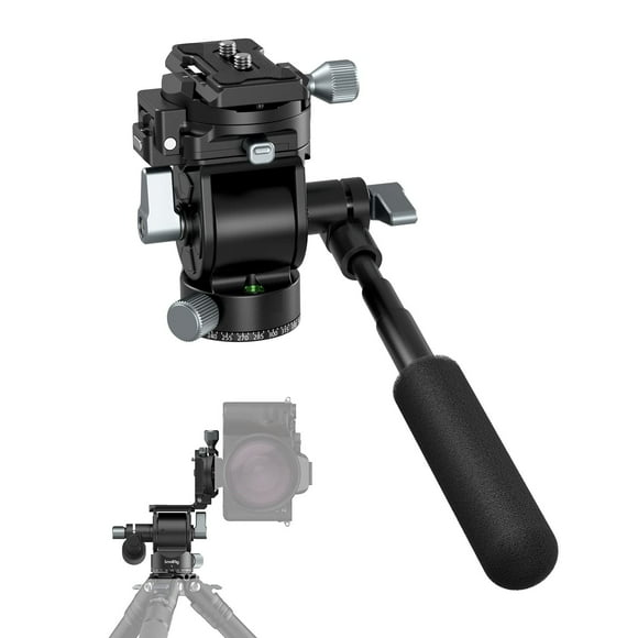 Trípode con cabezal fluido con giro e inclinación SMALLRIG 4104 para videocámara de 5 kg
