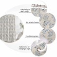 thumbnail image 6 of Shower Curtain Bathroom Set Watercolor Blue Herb Leaves Waterproof Fabric Shower Curtains with Grommets&Hooks, Country Vintage Linen Privacy Bath Curtain for Bathtub 36x72in, 6 of 9