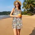 thumbnail image 3 of Disketp Kitchen Food para Vestido sin Mangas para Mujeres, Vestidos de Verano para Mujeres, Casual y Holgado para la Playa, 3 of 7